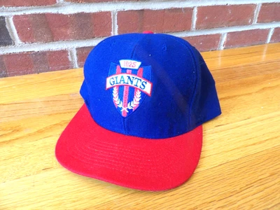 VINTAGE 90'S NUTMEG MILLS NFL NEW YORK GIANTS BLUE SNAPBACK HAT ONE SIZE - Image 1 of 4