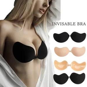 Silicone Women Invisible Underwear Stick-On Lift Bra for Daily, Wedding Dress - Picture 1 of 12