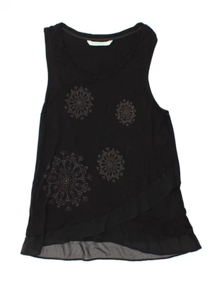 Top túnica DESIGUAL niñas gráfico sin mangas 13-14 años negro floral CA11 Foto 1 de 3