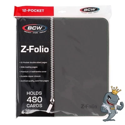Álbum BCW Z-Folio 12 bolsillos cremallera - Gris - ENVÍO GRATUITO Foto 1 de 3
