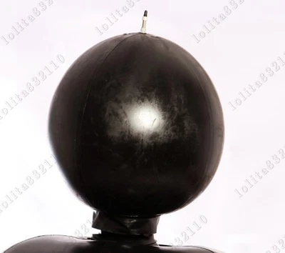 Latex Gummi Rubber ball inflated Mask Hood breathing tubes customized 0.4mm #386 - Image 1 of 4