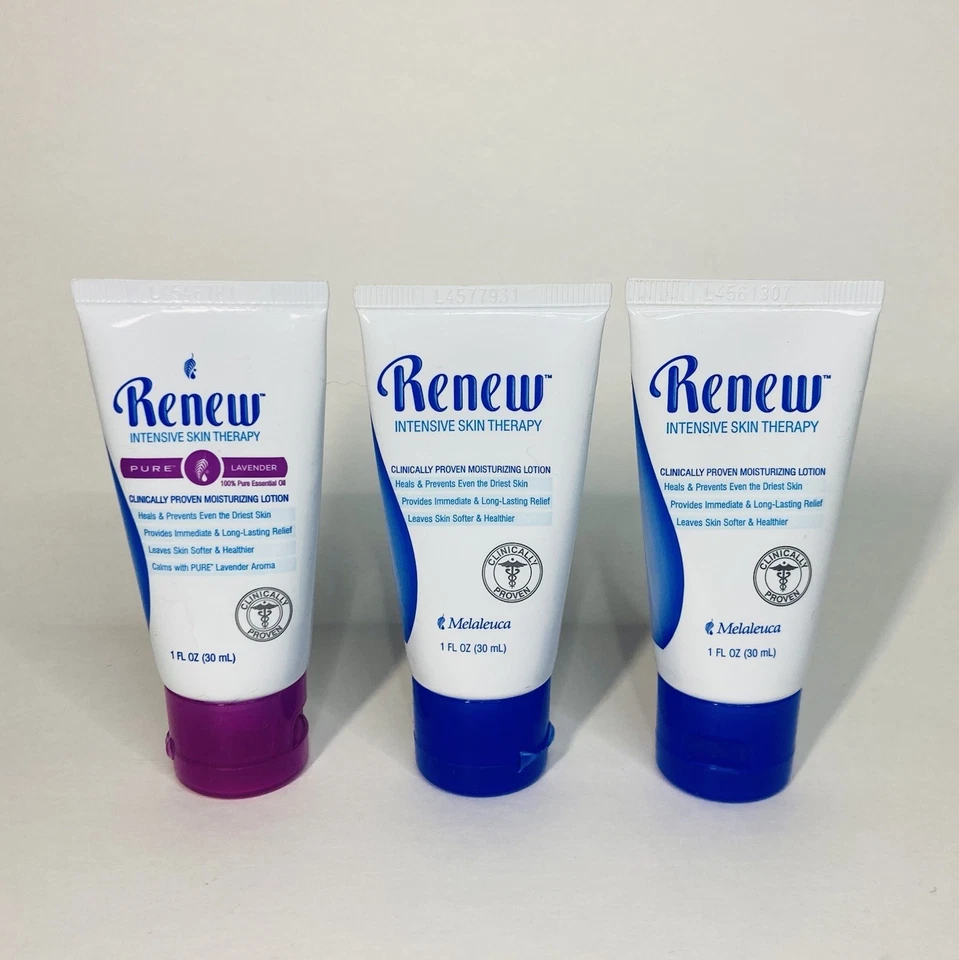 Renew Intensive Skin Therapy Loción Hidratante 1 z (Paquete de 3) Cartera Viaje NUEVO Foto 1 de 4