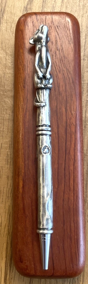 Pluma de peltre Harmony Kingdom atigrado gato #8273 de caja de madera de 10K PeterCalvesbert Foto 1 de 4