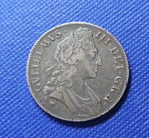 1695 Crown William III British Silver Coin - Picture 1 of 11