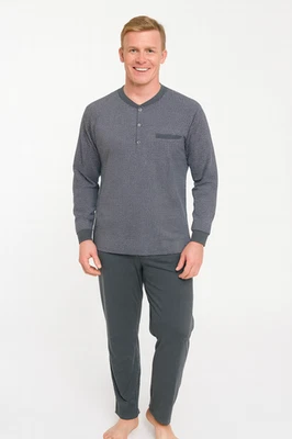 PIGIAMA CALIBRATO UOMO FANTASIA SERAFINO TERMO COTONE LOGO  BIP BIP ART. 7214 - Immagine 1 di 4