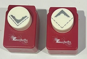 Set of 2 Scalloped Corner Hole Paper Punch Emagination Scrapbook Cards Craft - Picture 1 of 10