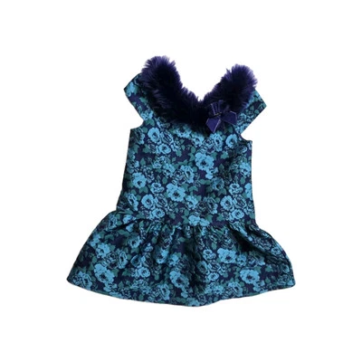 Vestido Janie And Jack Cerúleo Floral Jacquard Niñas Talla 5 Foto 1 de 3