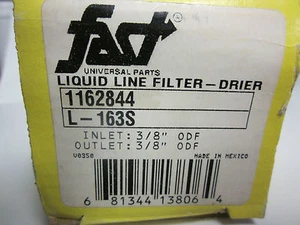 * NEW fast LIQUID LINE FILTER-DRIER 1162844 L-163S 3/8" ODF YG-126 - Picture 1 of 3