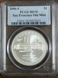 2006 S $1 San Francisco Old Mint Dollar, PCGS MS-70 - Picture 1 of 2