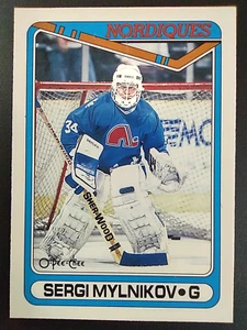 1990-91 O-Pee-Chee OPC #445 Sergei Mylnikov Rookie RC Quebec Nordiques Scratch - Picture 1 of 7