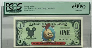 2005 Disney Dollar Series CHICKEN LITTLE $1 PCGS 65PPQ Gem New #T10147427A 4E - Picture 1 of 8