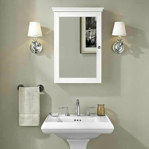 Kitchen Cupboard Bathroom Wall Mount Cabinet Organizer w/Mirror Door NEW - Picture 1 of 11