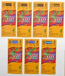 LOT of 7 1996 Atlanta Olympics BOXING TICKETS -1:30 PM- JUL 20-21-22-23-24-25-26 - Picture 1 of 2