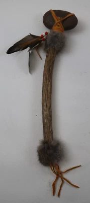 Nuevo/Vintage Navajo Rustic River Rock Tomahawk, 15"L, ¡detallado!! Foto 1 de 4