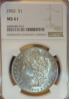 1902 NGC MS61 Morgan Silver Dollar - Image 1 of 4