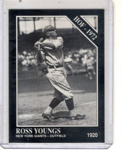 1991 Conlon TSN New York Giants Baseball Card #26 Ross Youngs HOF