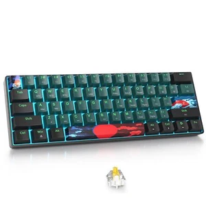 Wireless Gaming Keyboard 60% Percent Mechanical Keyboard Wireless Hot-Swappab... - Picture 1 of 6