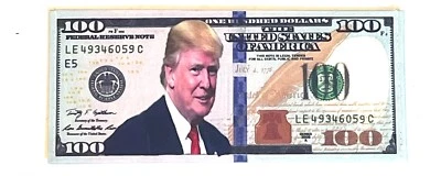 Billetera Trump Billete de Cien Dólares $100 Plegable Doble Plegable - Novedad Regalo Billetera Foto 1 de 2