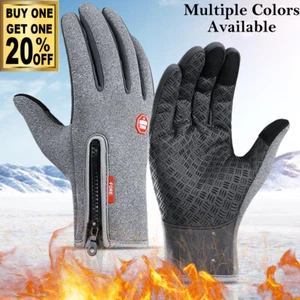 Thermal Windproof Waterproof Winter Gloves Touch Screen Warm Mittens Men Women - Picture 1 of 13