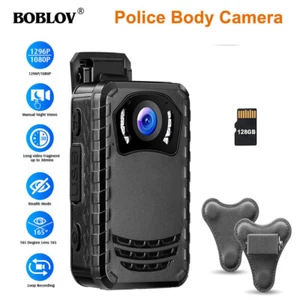 BOBLOV Portable Body Camera 1296P HD Police Body Camera128GB Body-Worn Camera - Picture 1 of 12