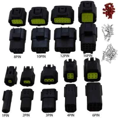 1 2 3 4 6 8 10 12 16 Pin Denso Auto Waterproof Wire Connector Electrical Plug  - Image 1 of 4