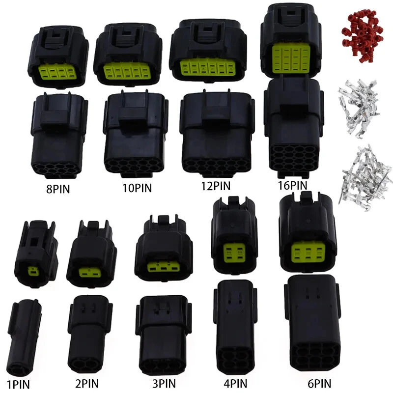 1 2 3 4 6 8 10 12 16 Pin Denso Auto Waterproof Wire Connector Electrical Plug  - Image 1 of 4