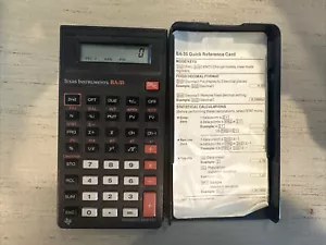 Texas Instruments BA-35 Business Analyst Calcolatrice con Cover e Schede di Riferimento - Foto 1 di 24