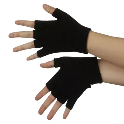 RJM Adult Bargain packs Mens Ladies Fingerless Black magic Fingerless Thermal gloves