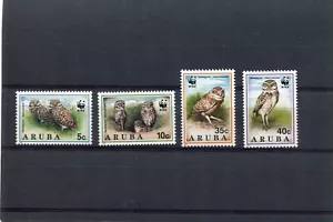 1994 WWF ARUBA Borrowing Owl 4V Complete set MNH. - Bild 1 von 1