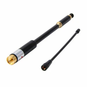 VHF UHF LONG RANGE TELESCOPIC ANTENNA SMA-F WALKIE TALKIE BAOFENG UV-5R UV-B6 US - Picture 1 of 6