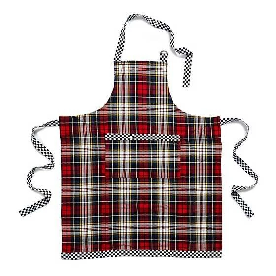 Brand New Mackenzie Childs Tartan Check Woven Apron - Image 1 of 1
