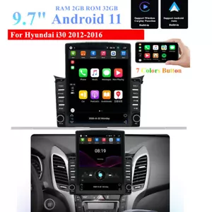 Radio stereo GPS Android 11 9,7" per Hyundai I30 2012-2016 carplay integrato - Foto 1 di 11