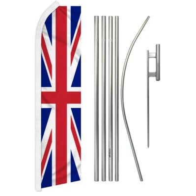 United Kingdom Swooper Flutter Feather Advertising Flag Kit British UK Flag  - Image 1 of 4