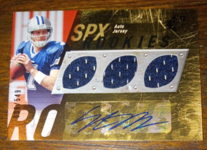 STEPHEN MCGEE 2009 SPX AUTOGRAPH ROOKIE JERSEY CARD #ED 006/549 DALLAS COWBOYS