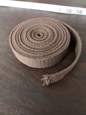 "Correas de algodón marrón de 4 yardas de 9"" nuevas de 1"" de ancho" Foto 1 de 3