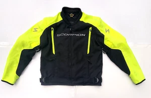 Scorpion EXO Torque 2014 Mens Nylon Motorcycle Jacket Medium Good condition NEON - Picture 1 of 13