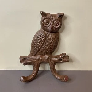Gancio da parete gufo, gancio chiave, appendiabiti, decorazione bagno, gancio giardino - Foto 1 di 3