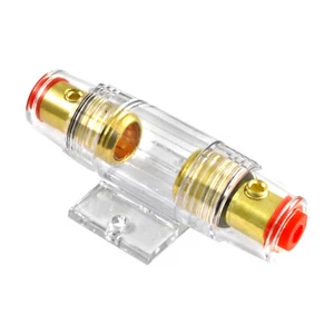 Vergoldete Universal 4 oder 8 Stärke Eingang/Ausgang Inline AGU Sicherungshalter - Bild 1 von 3