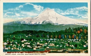 Mount Hood Oregon vista de pájaro ciudad montaña postal a30 - Imagen 1 de 2