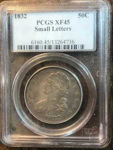 1832 Capped Bust Half Dollar PCGS XF45 Small Letters Cert# 13264736 - Picture 1 of 4