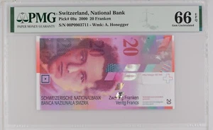 Switzerland, 20 Francs - 2000 - P-69a - PMG 66 EPQ - Picture 1 of 2
