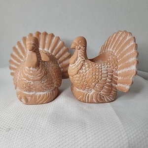 Turkey Terracotta Tan Tea Light Holder Decoration Fall Autumn Thanksgiving Lot - Picture 1 of 10