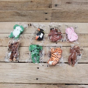 Arby's Animals Niños Comida Juguete Lote de 6 Peluche 3" 1998 Nuevo en Paquete + Extras - Imagen 1 de 4