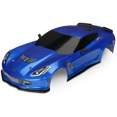 Traxxas 8386X Chevrolet Corvette Z06 Blue Painted Body Decals Applied : 4-Tec - Image 1 of 3