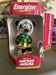 2000 Disney Mickey Mouse Adorno de Navidad Vidrio Soplado Energizador Regalo de Colección - Imagen 1 de 4