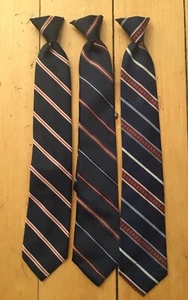 VTG KETCH (Lot Of 3),  Assorted Variety, Men’s Clip-on Neck Ties Navy Blue - Picture 1 of 7