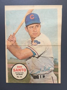 1967 TOPPS PIN-UP POSTERS #26 RON SANTO HOFer SET BREAK COMPLETE or BUILD