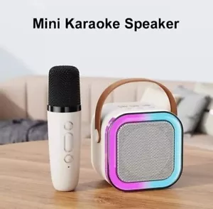 Karaoke machine bluetooth speaker with wireless microphone - Picture 1 of 5