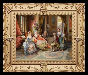 An Elegant Gathering Miniature Dollhouse Art Picture 8259 - Picture 1 of 1