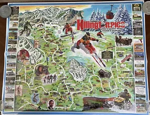 "Póster mapa de áreas y negocios de esquí Killington-pico Vermont (30,5""x 24,5"") 2017" - Imagen 1 de 12